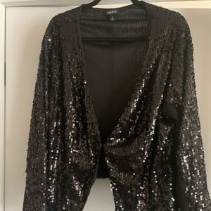 Black Sequin Blazer